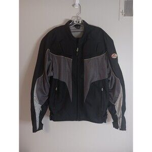 Vintage Hein Gericke Motorcycle Riding Jacket Black Edge N Mesh Sz Large